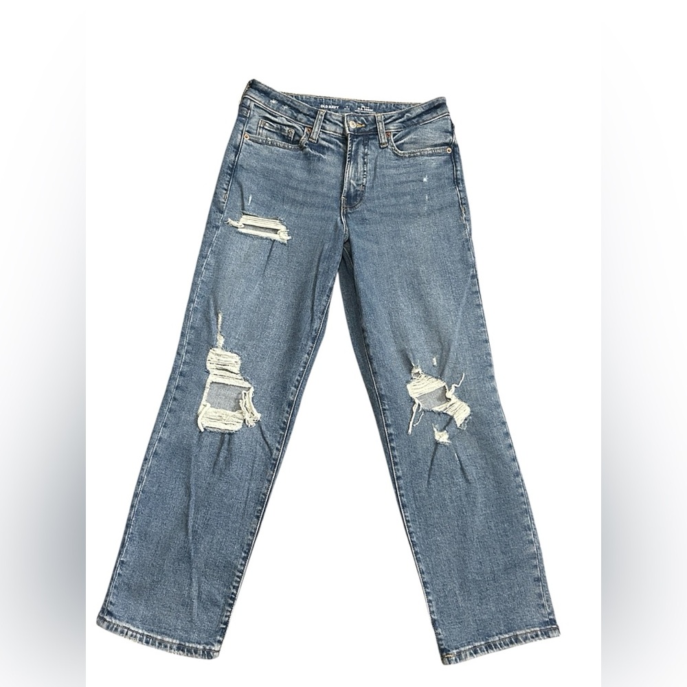 Old Navy Women's high rise OG LOOSE secret smooth pockets light blue jeans